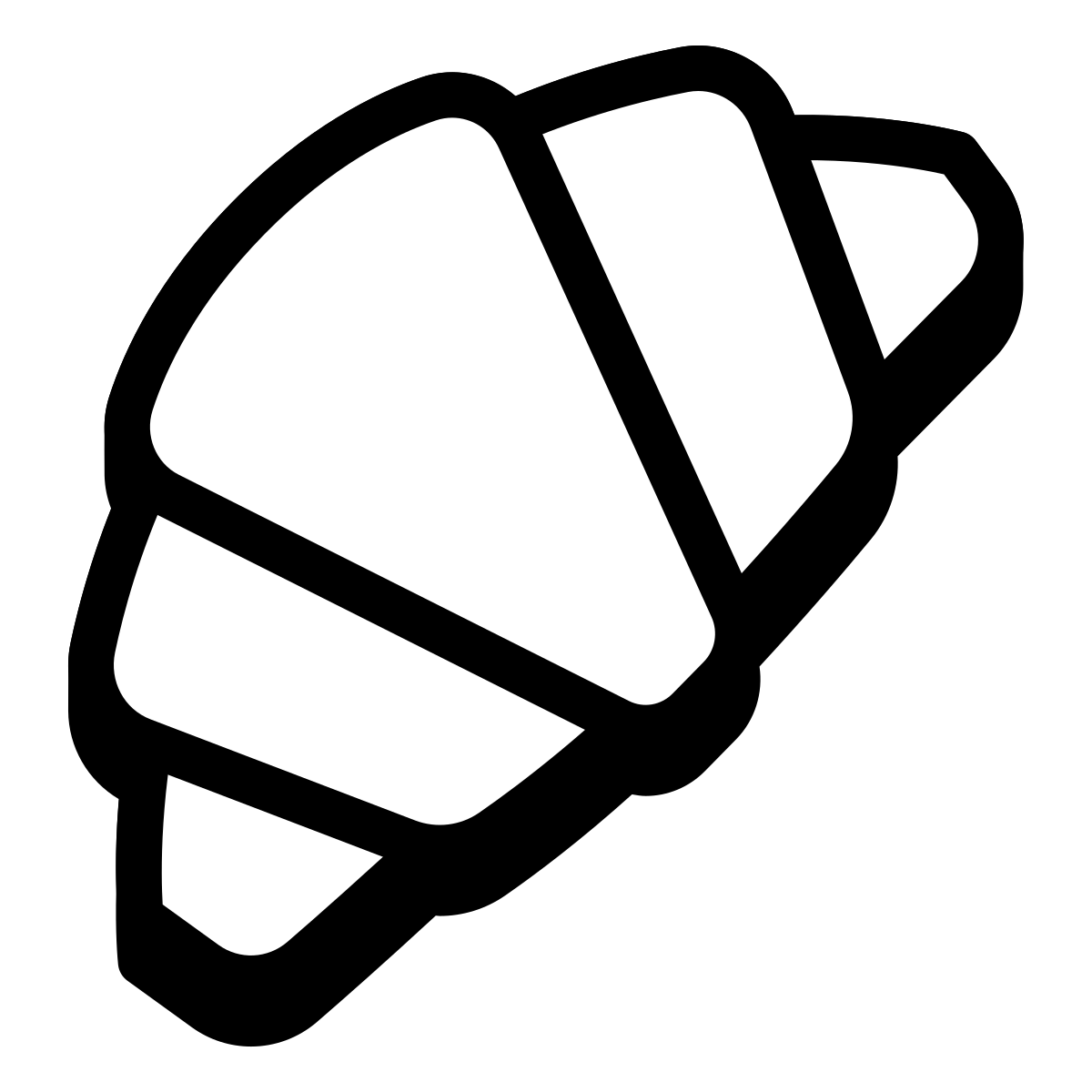 badges style croissant icon