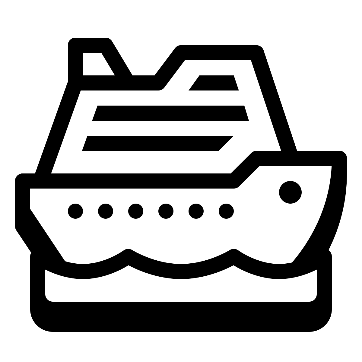 badges style cruise ship icon