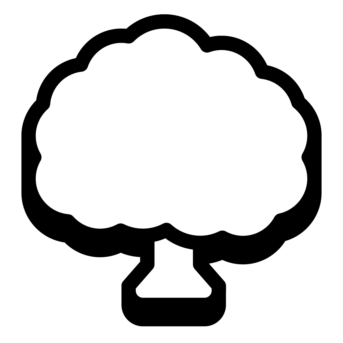 badges style deciduous tree icon