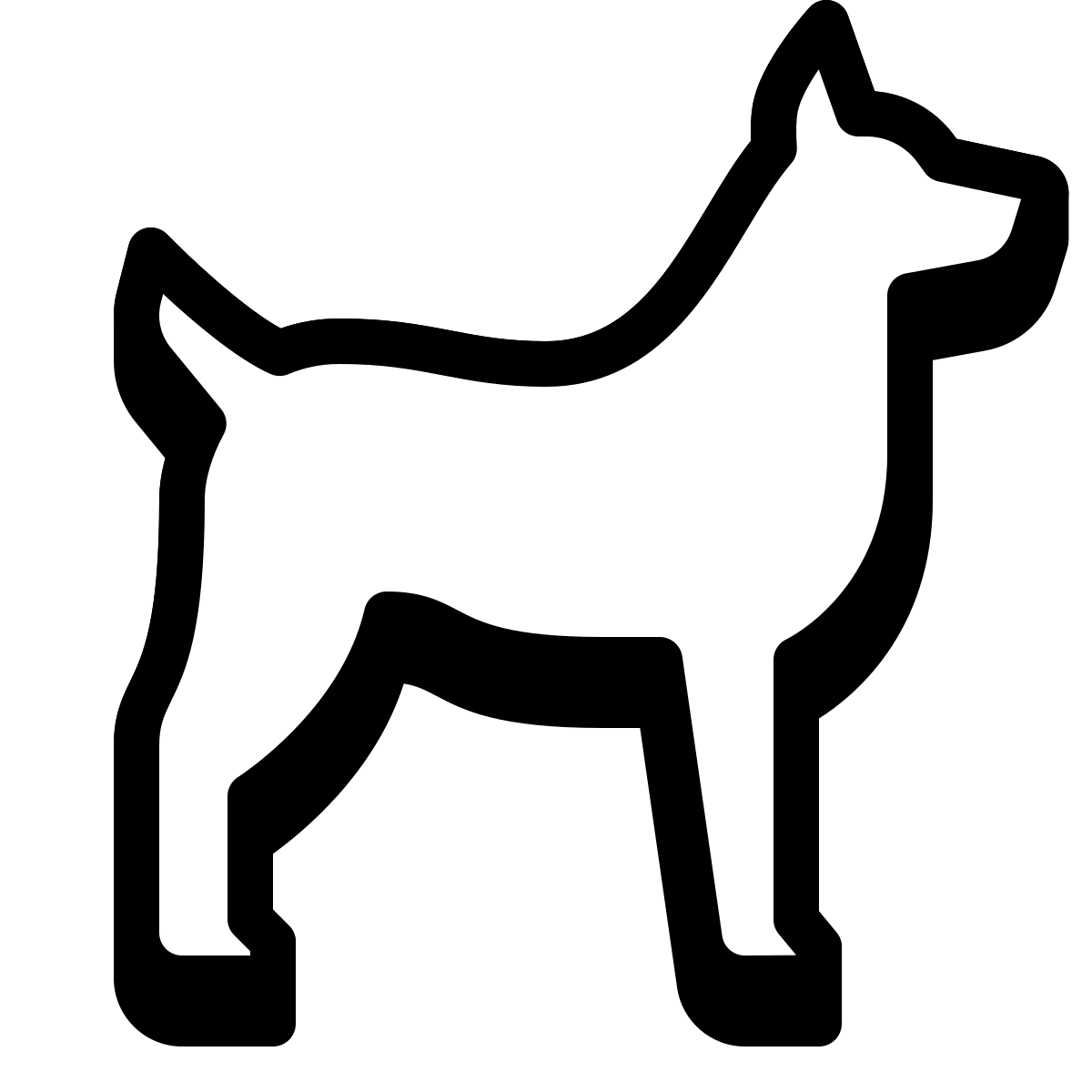 badges style dog icon