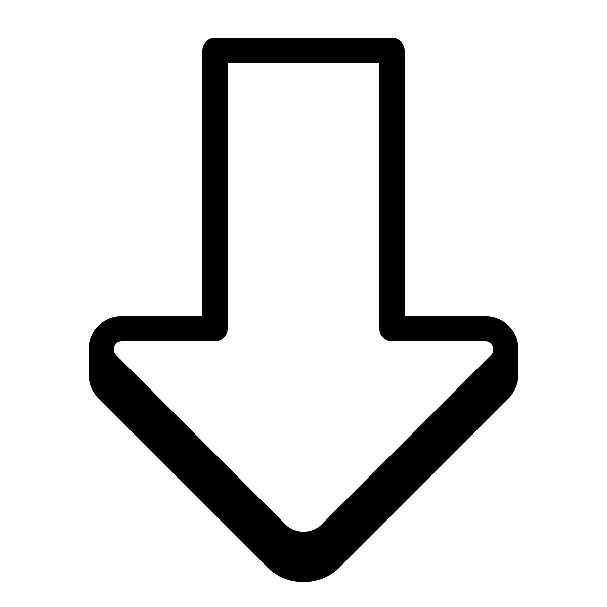 badges style down icon