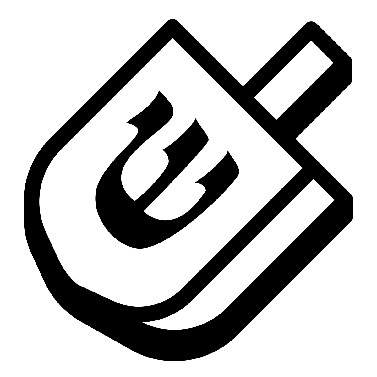 badges style dreidel icon
