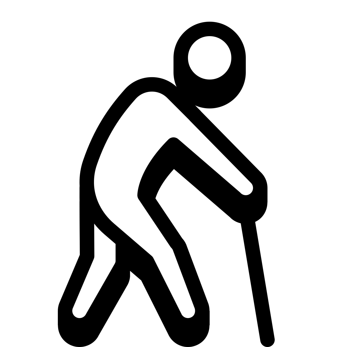 badges style elderly person icon