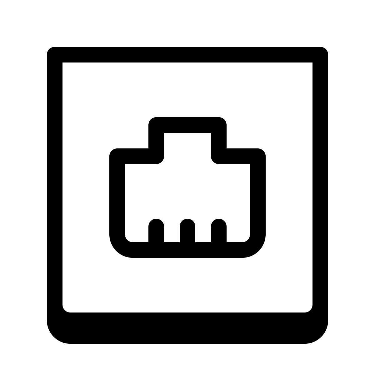 badges style ethernet on icon