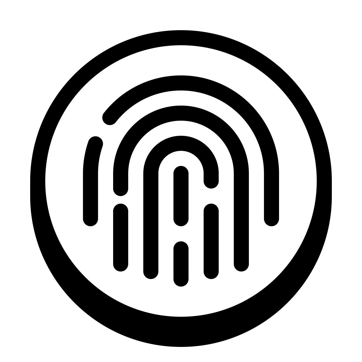 badges style fingerprint icon