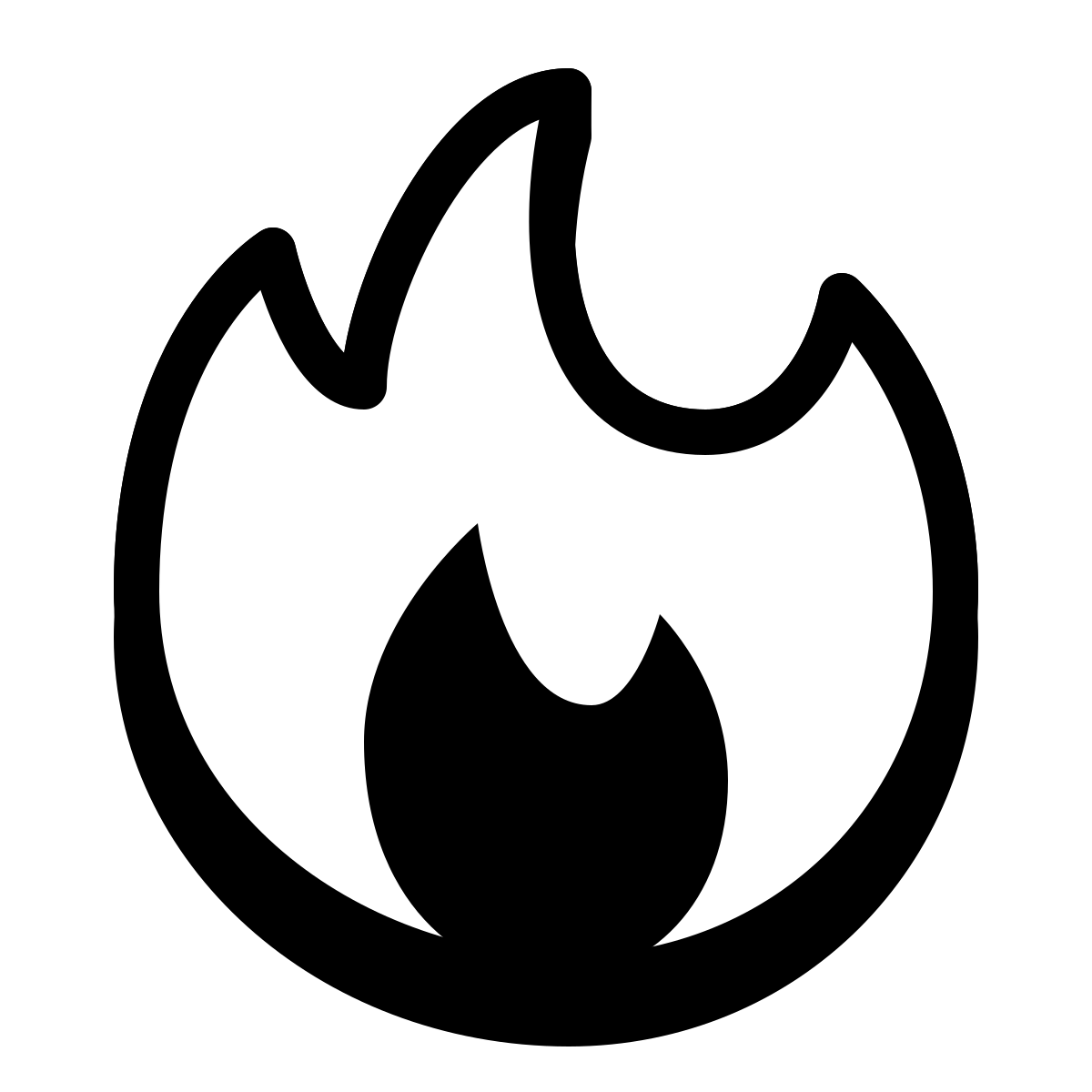 badges style fire element icon