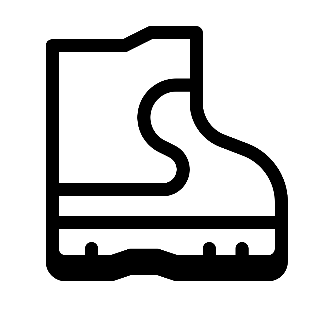 badges style fireman boots icon