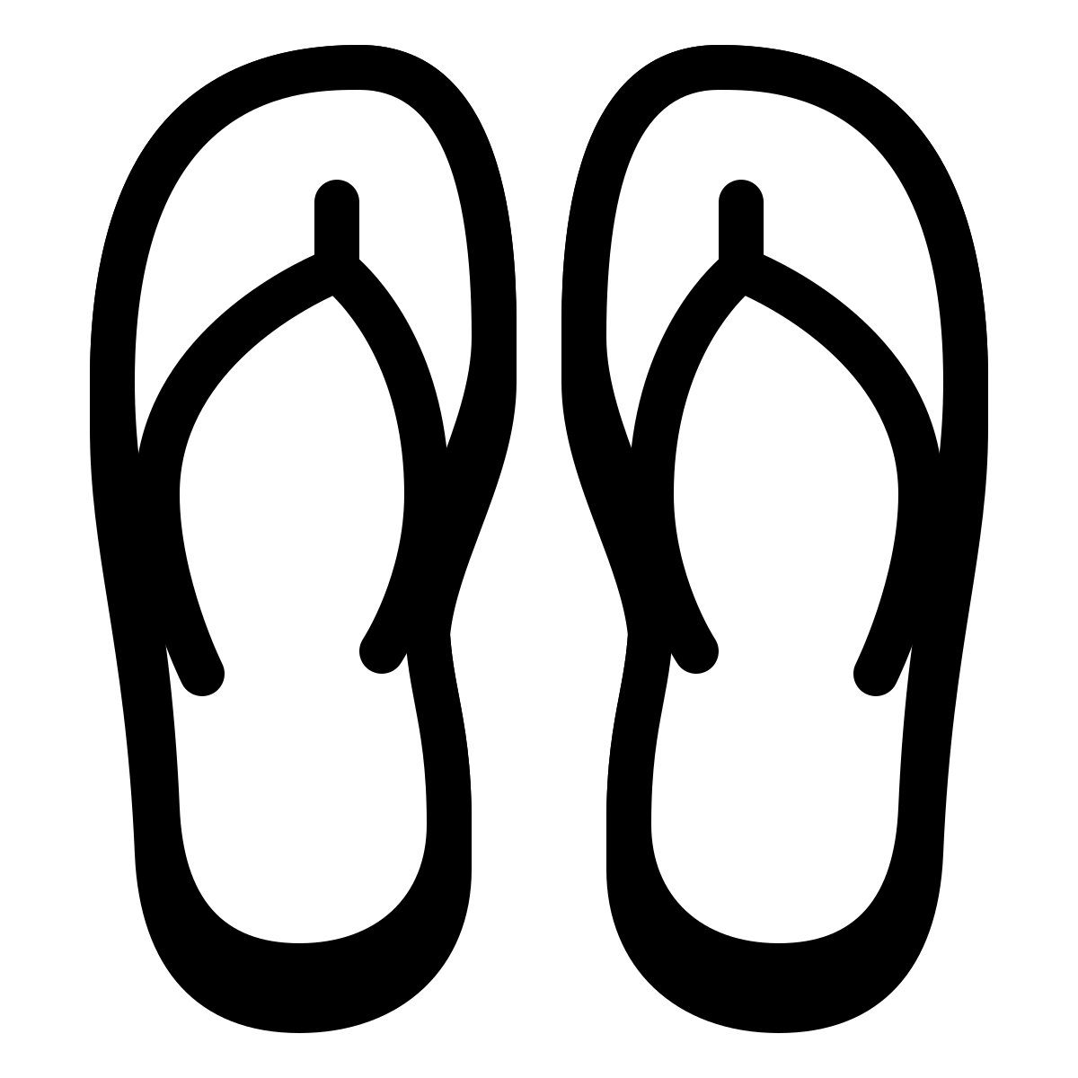 badges style flip flops icon