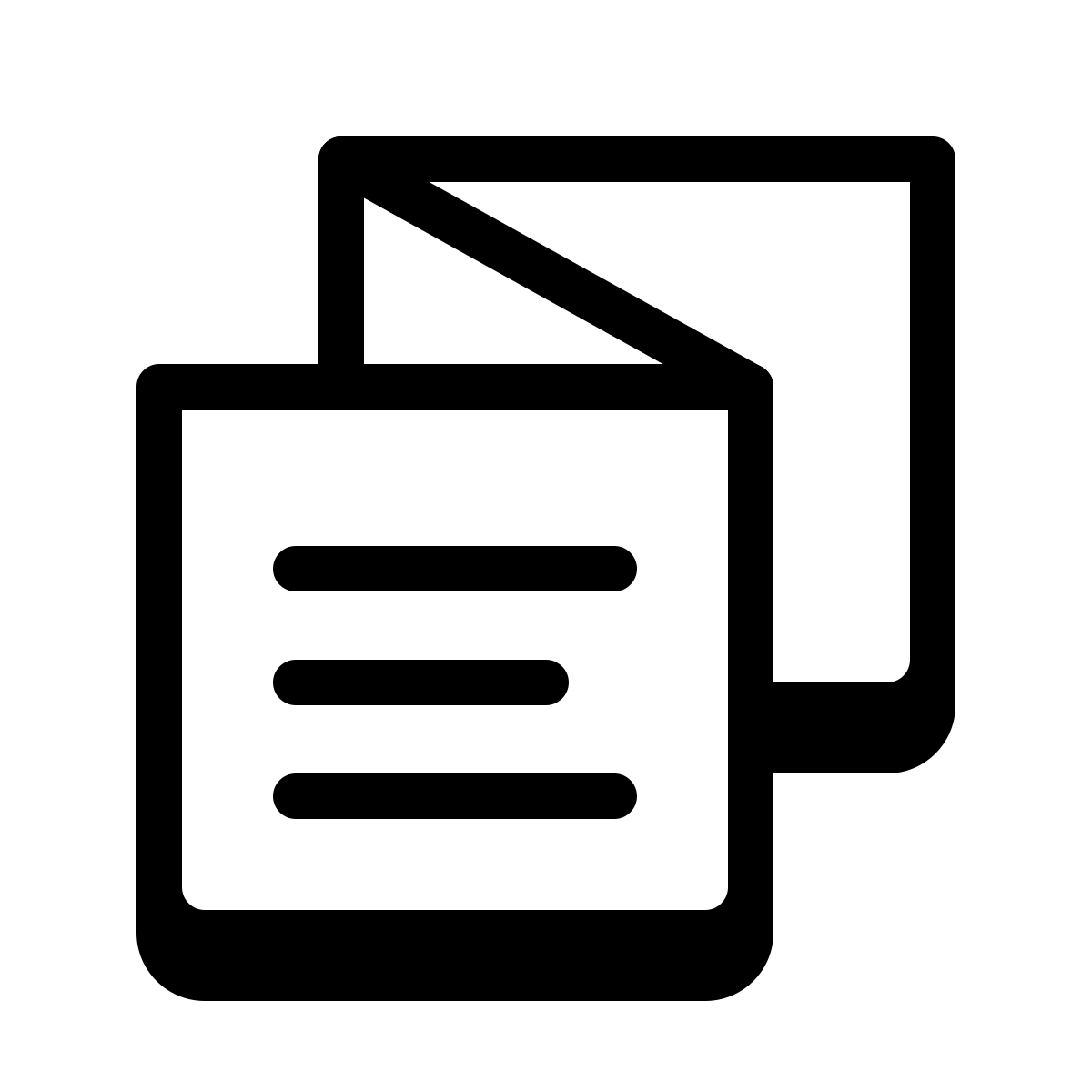 badges style folded booklet icon