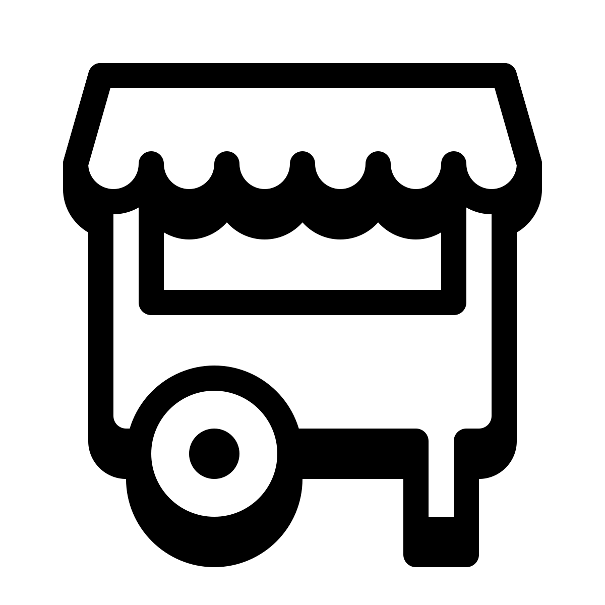 badges style food cart icon