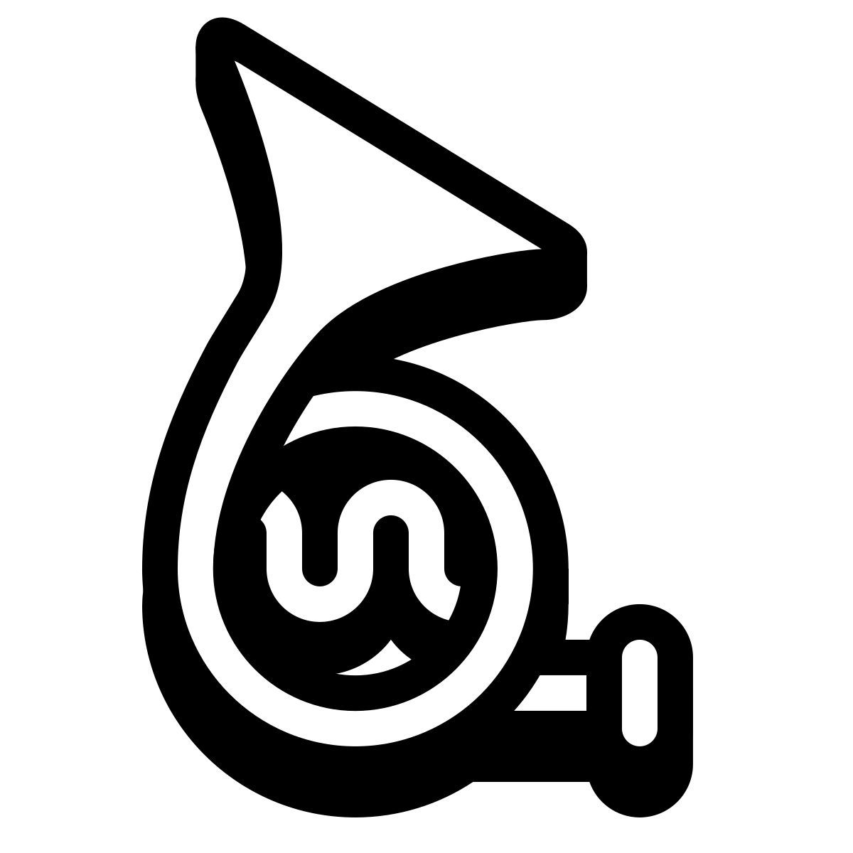 badges style 프렌치 호른 icon