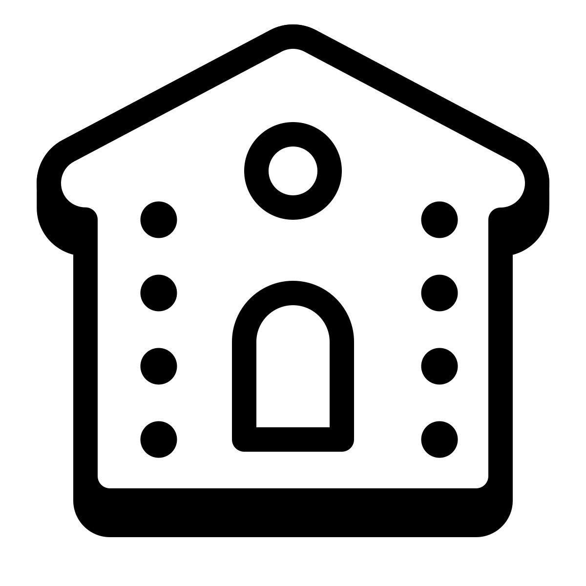 badges style gingerbread house icon