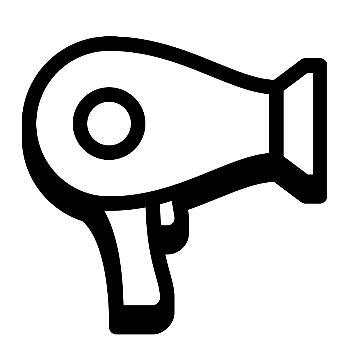 badges style hair dryer icon