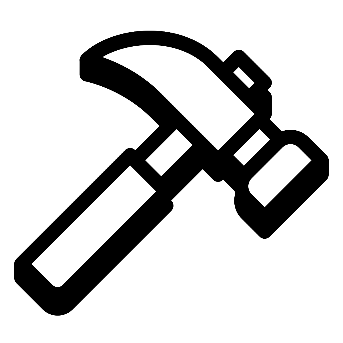 badges style hammer icon