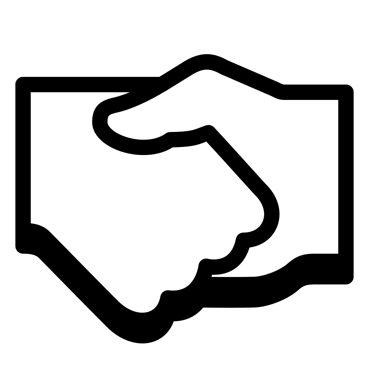 badges style handshake icon