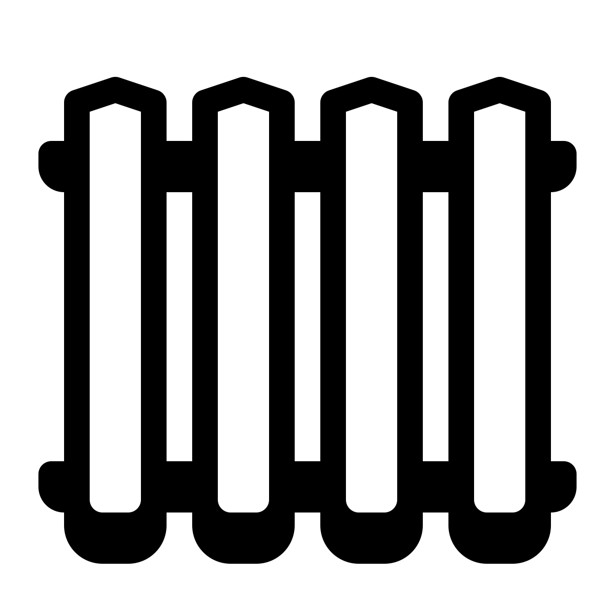 badges style heating radiator icon
