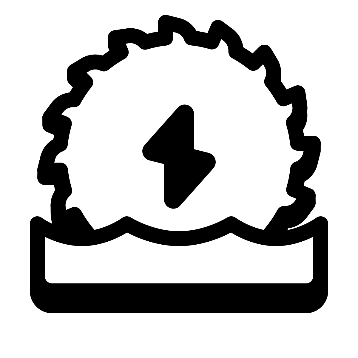badges style hydroelectric icon