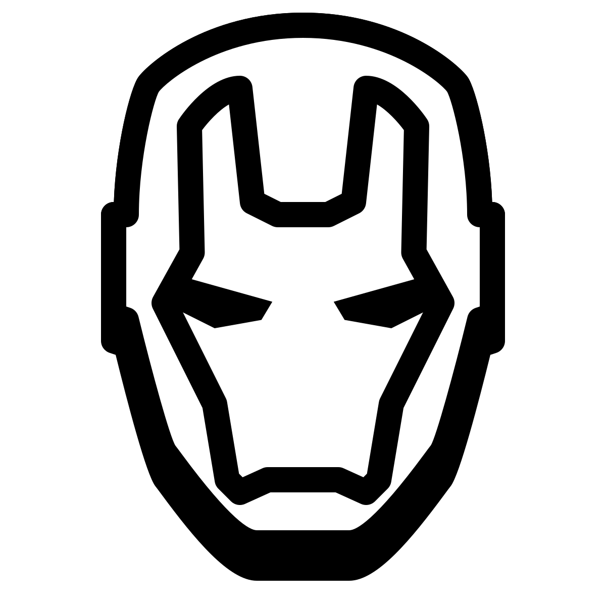 badges style iron man icon