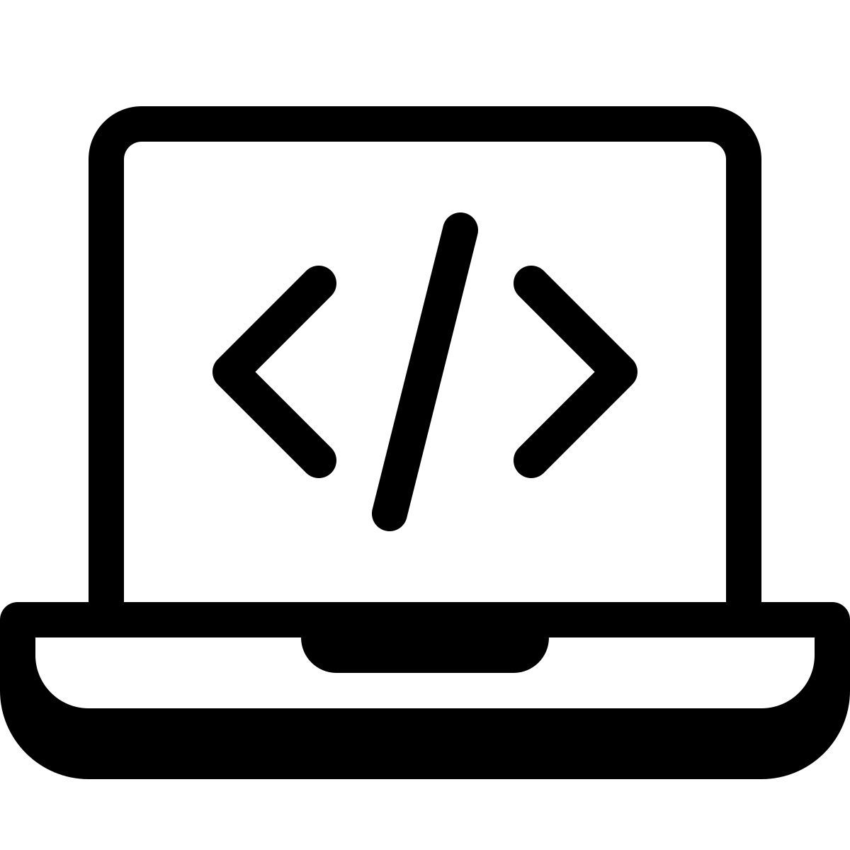 badges style laptop coding icon