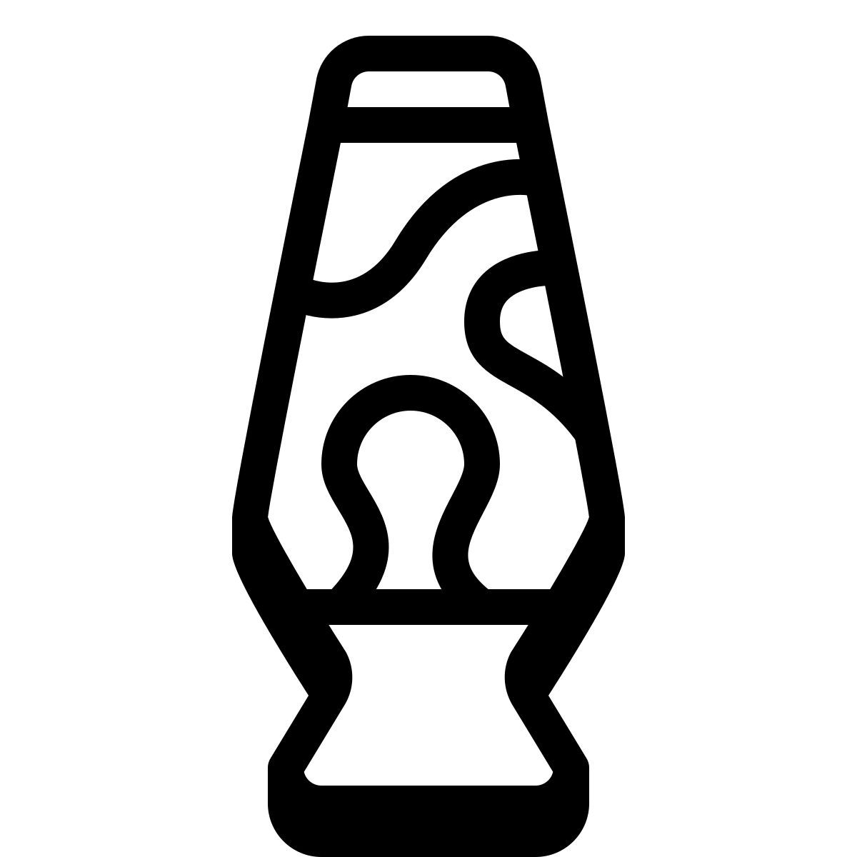 badges style lampe à lave icon