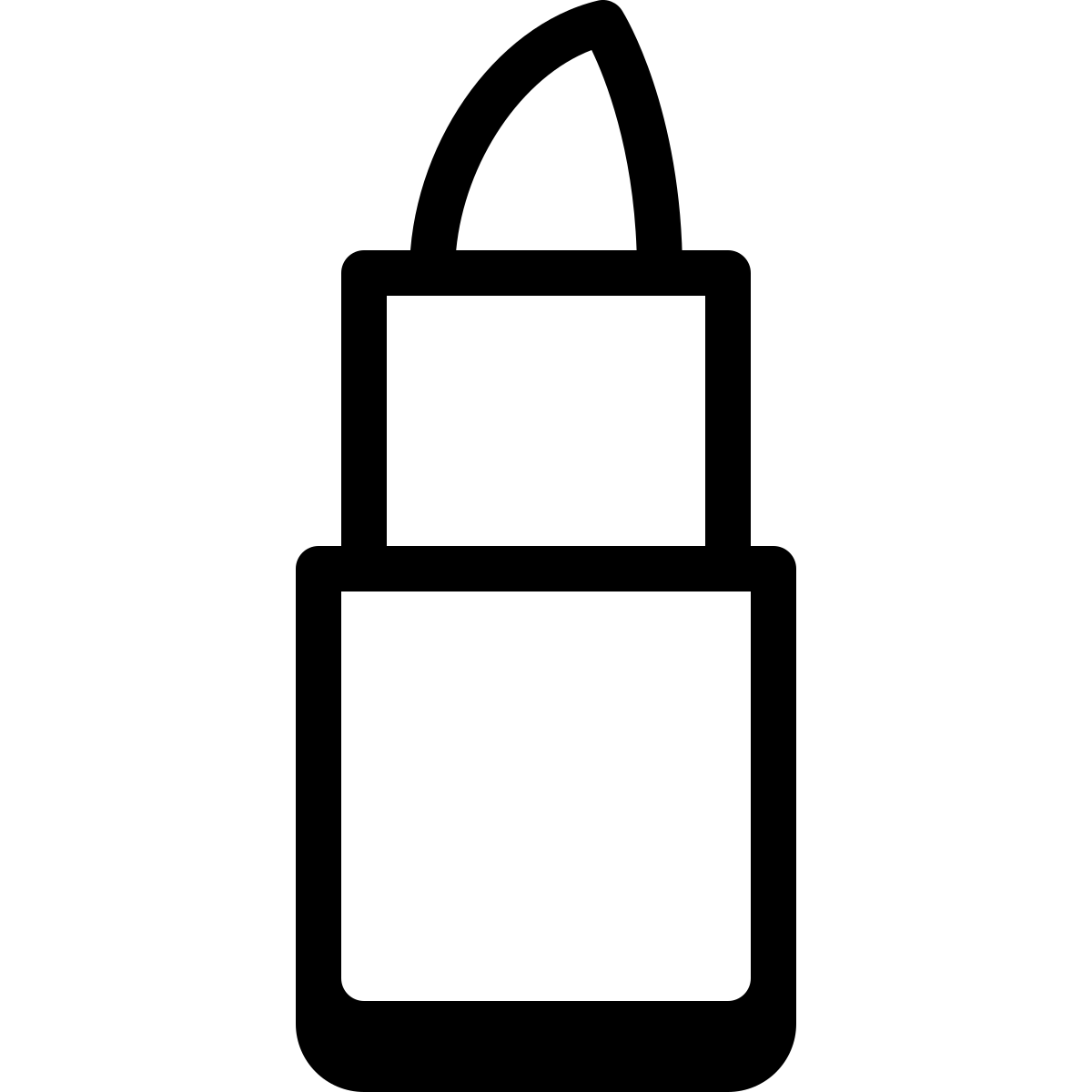 badges style lipstick icon