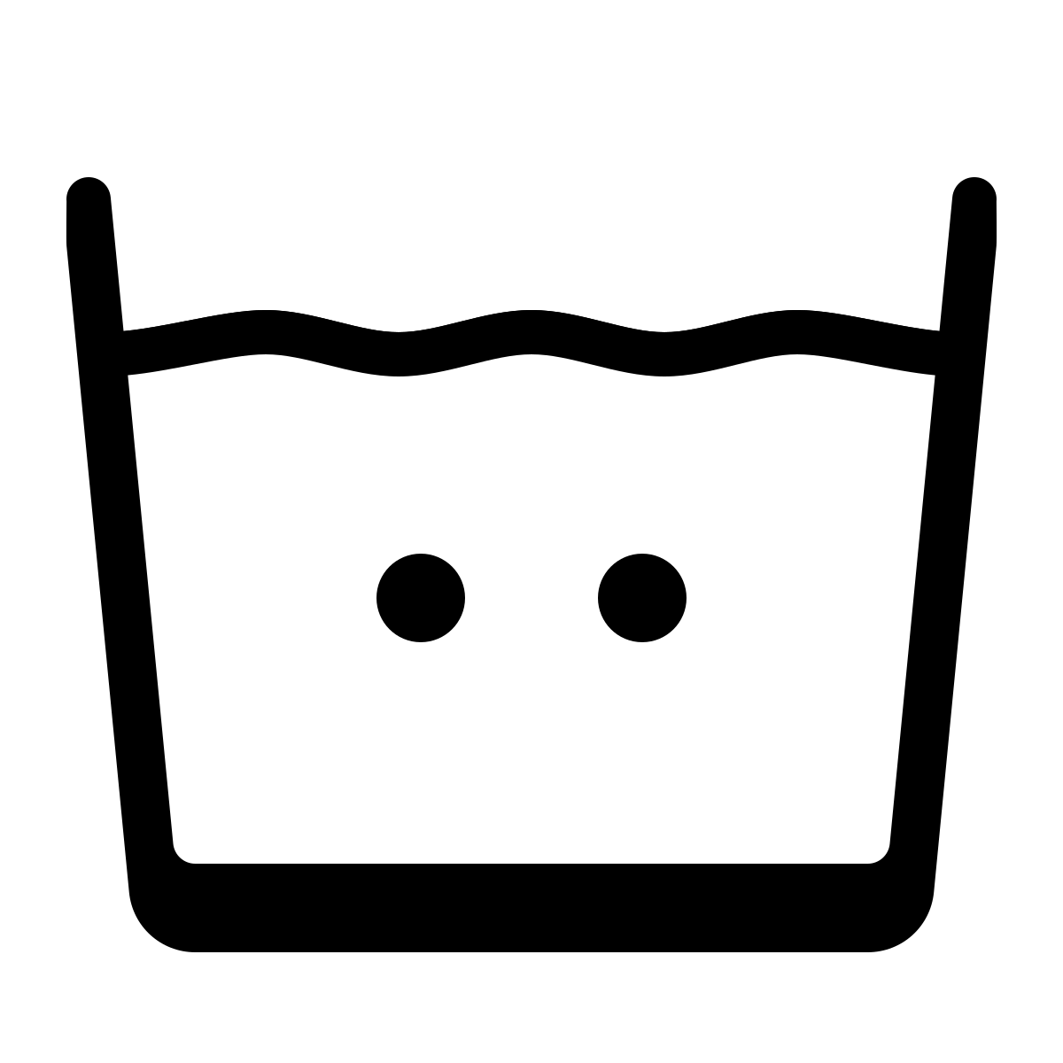 badges style machine wash warm icon