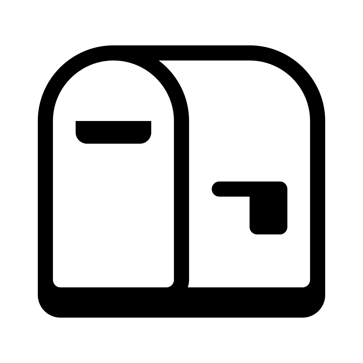 badges style mailbox closed flag down icon