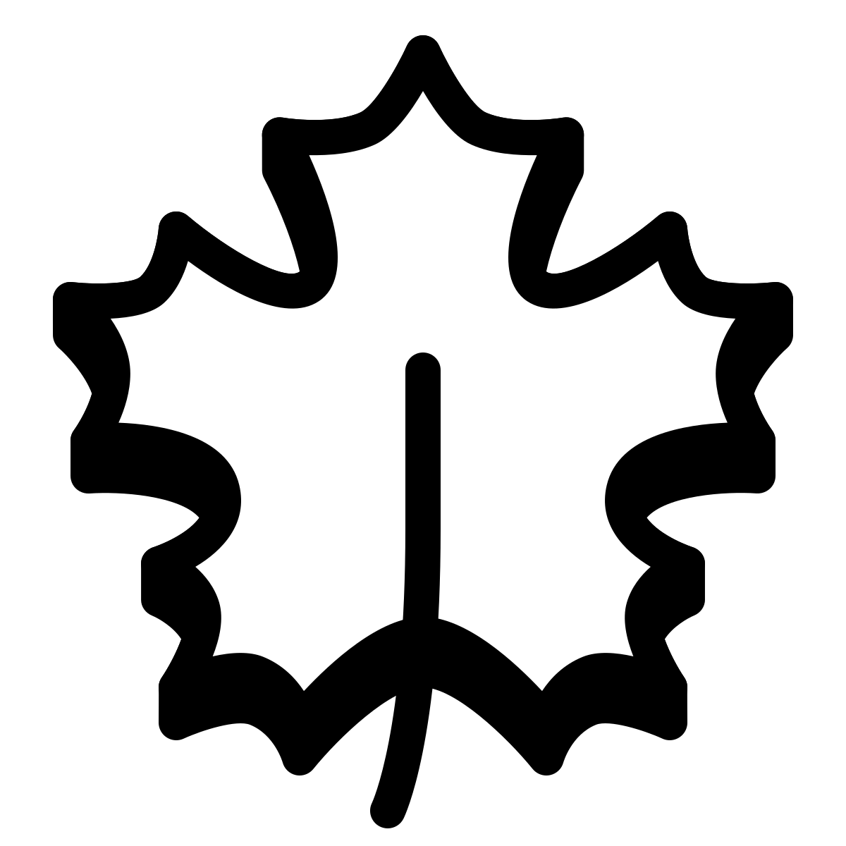 badges style maple leaf icon