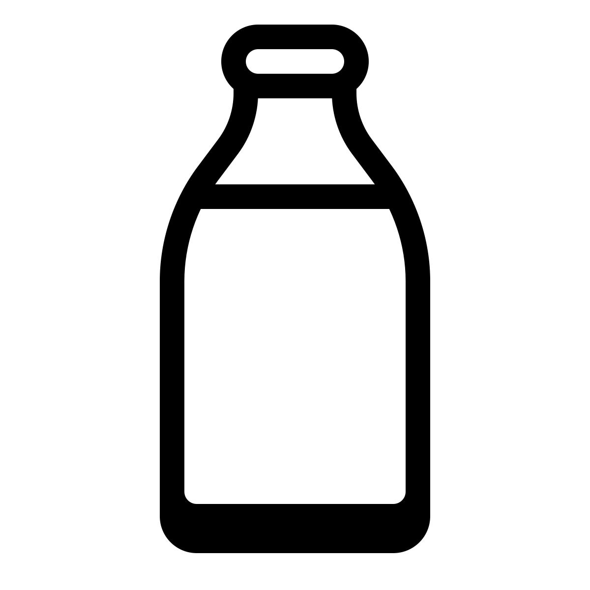 badges style milk bottle icon
