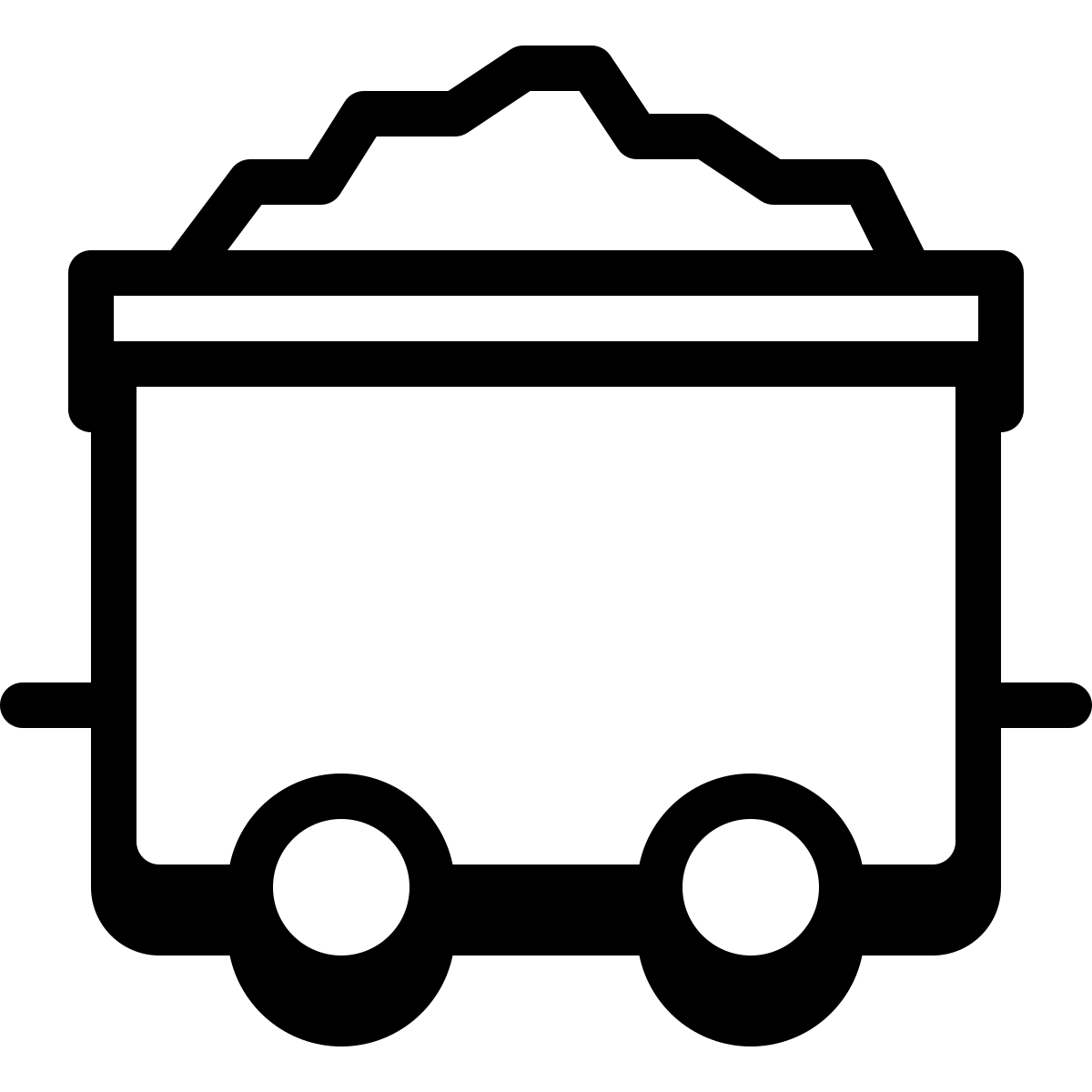 badges style mine cart icon