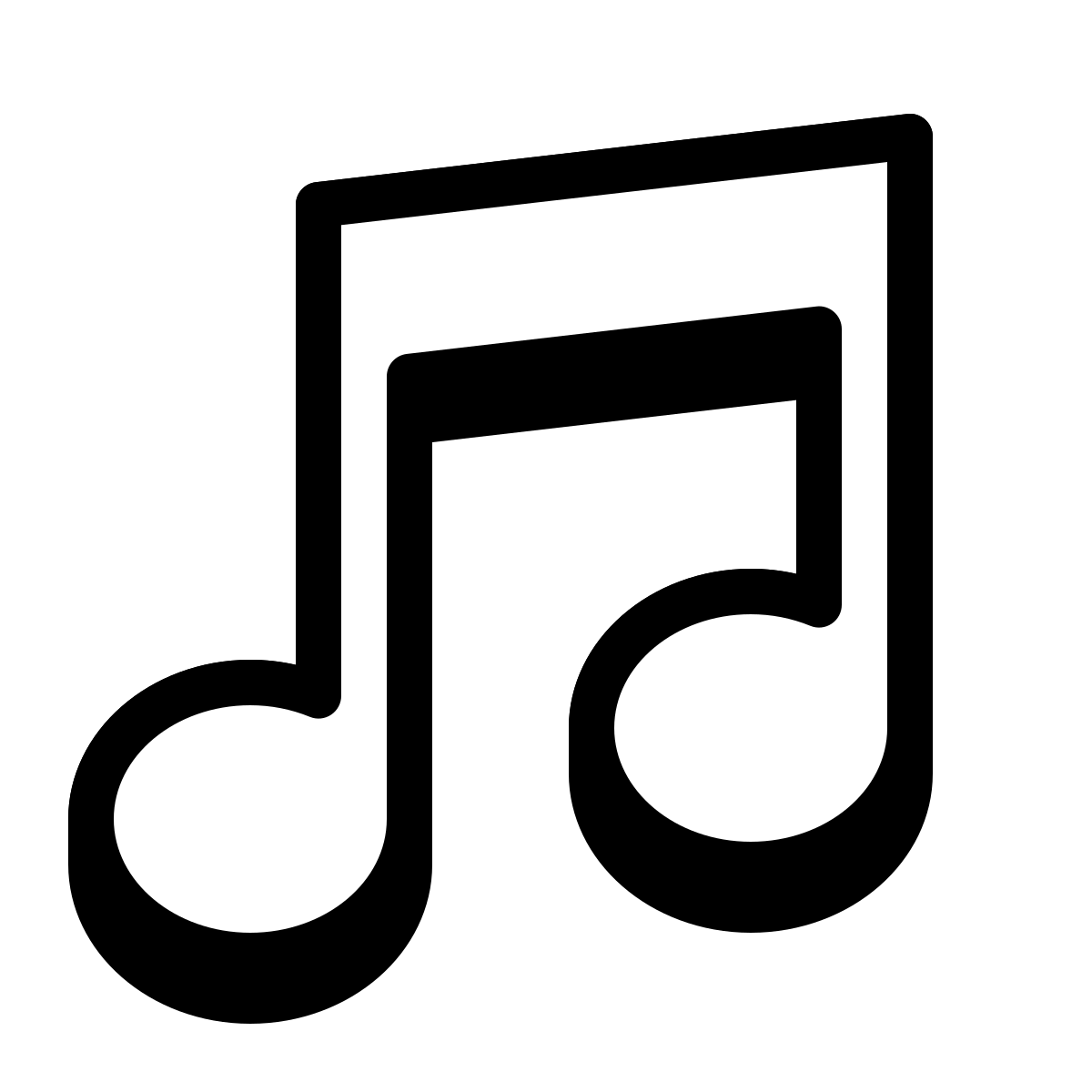 badges style musical notes icon