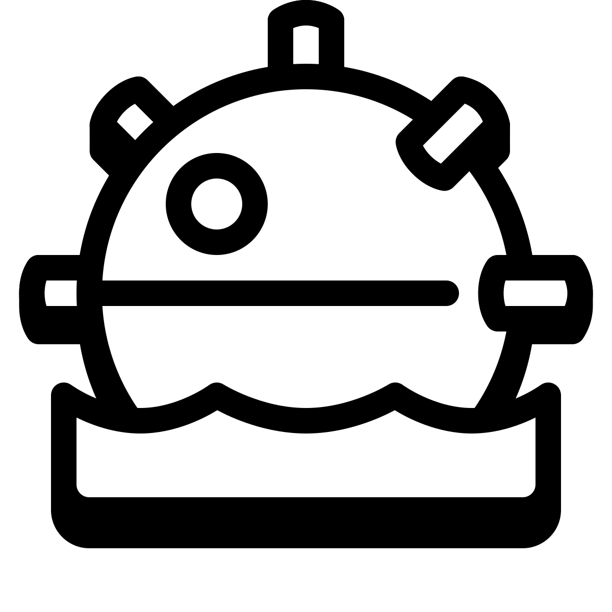 badges style naval mine icon