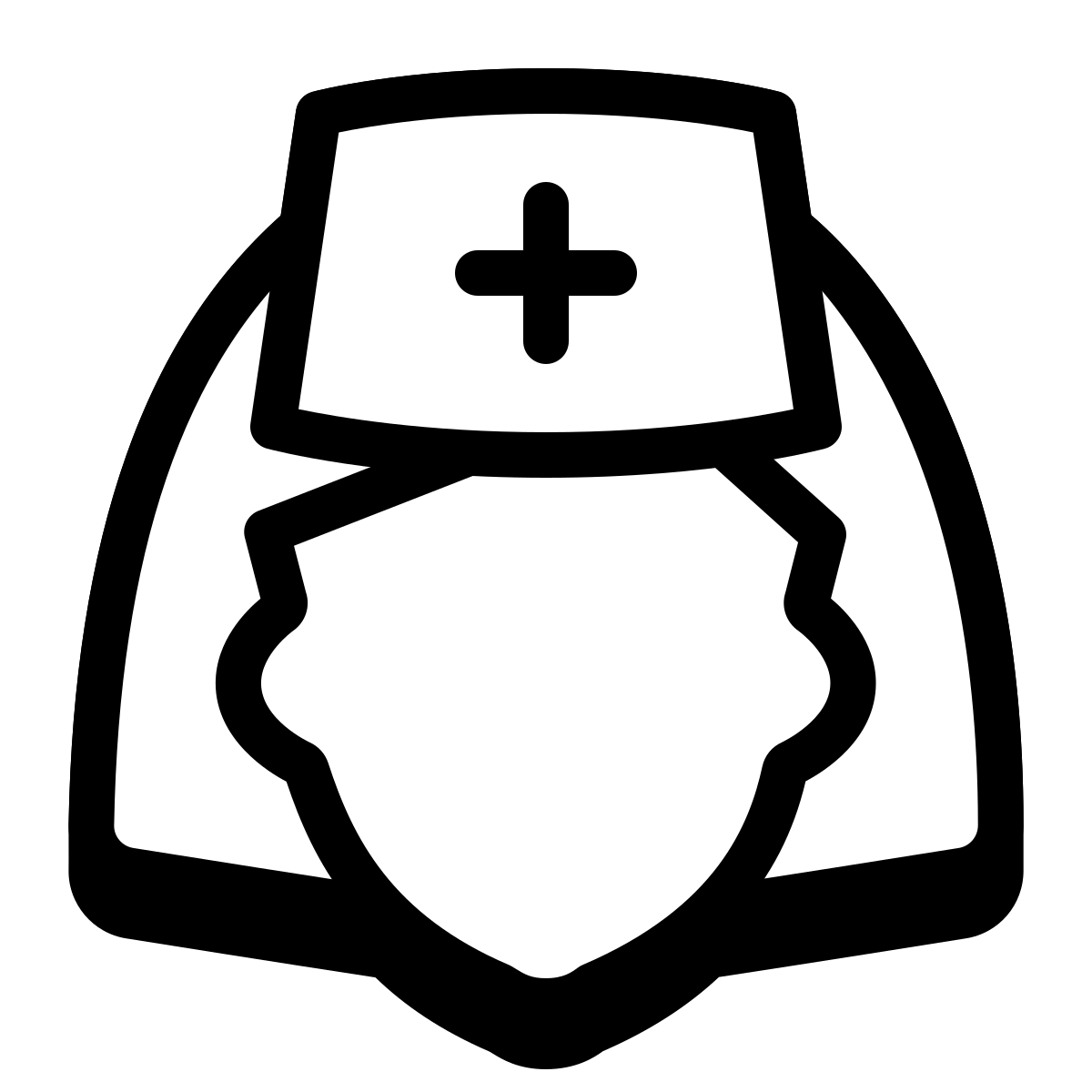 badges style nurse female icon