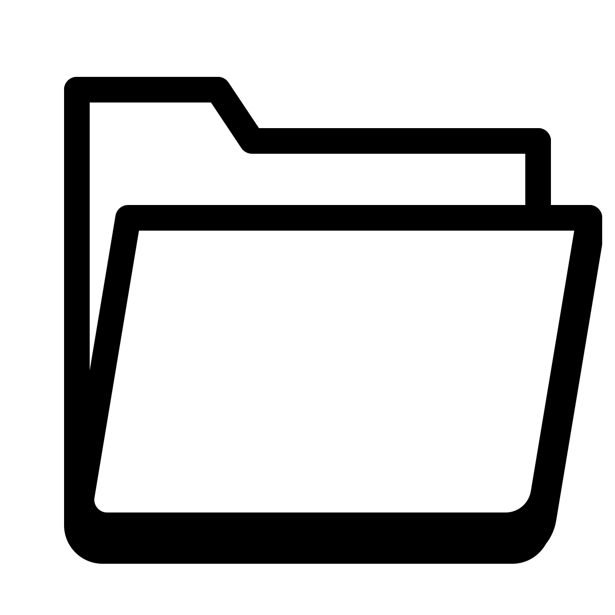 badges style opened folder icon