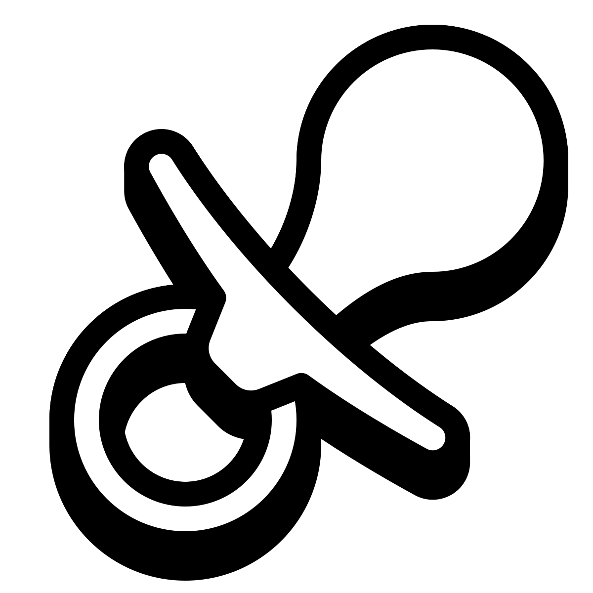 badges style pacifier icon