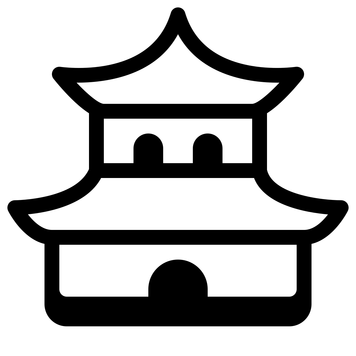badges style pagoda icon