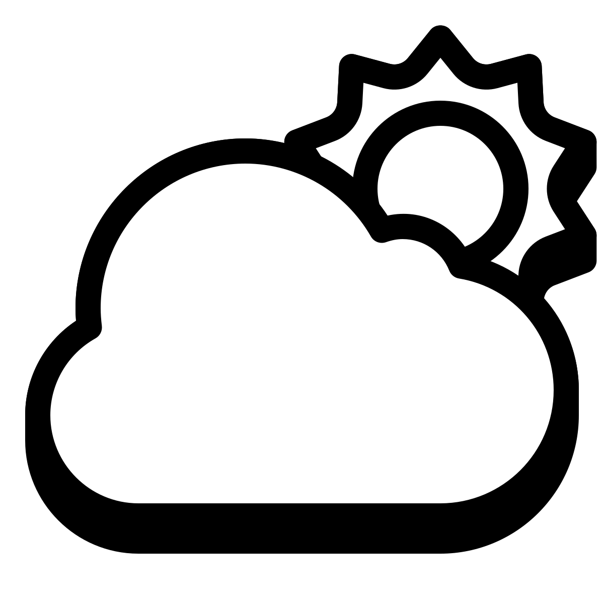 badges style partly cloudy day icon