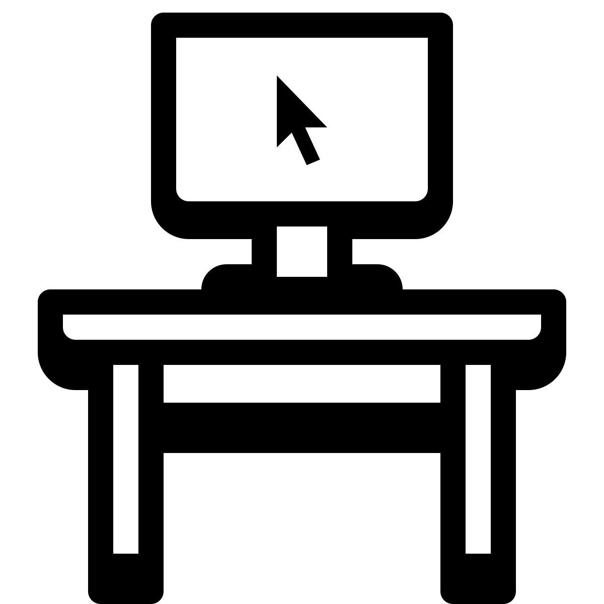 badges style pc auf schreibtisch icon