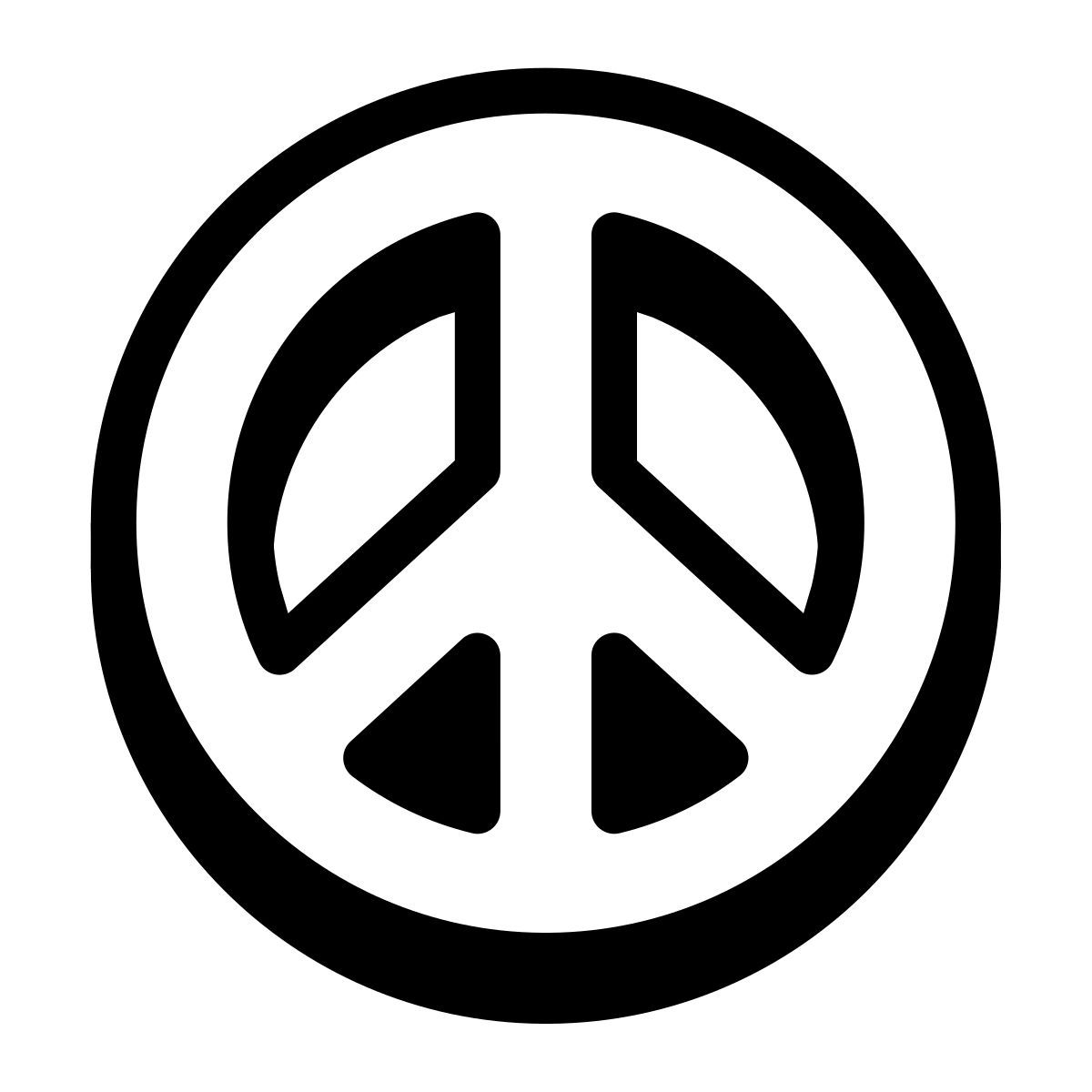 badges style 평화의 상징 icon