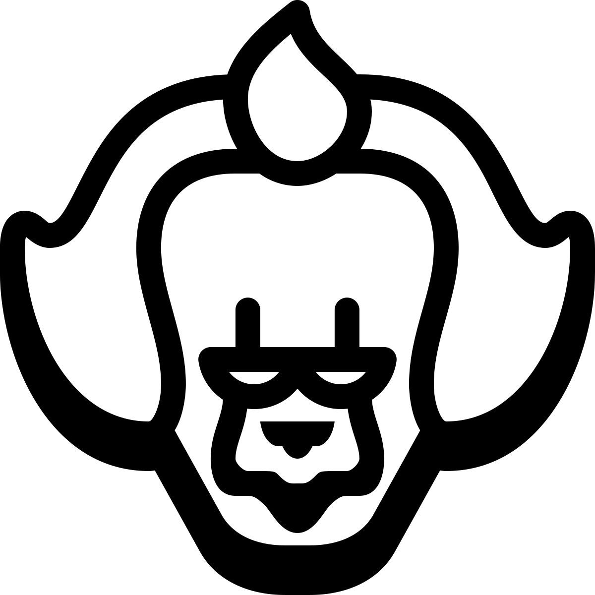 badges style clown icon