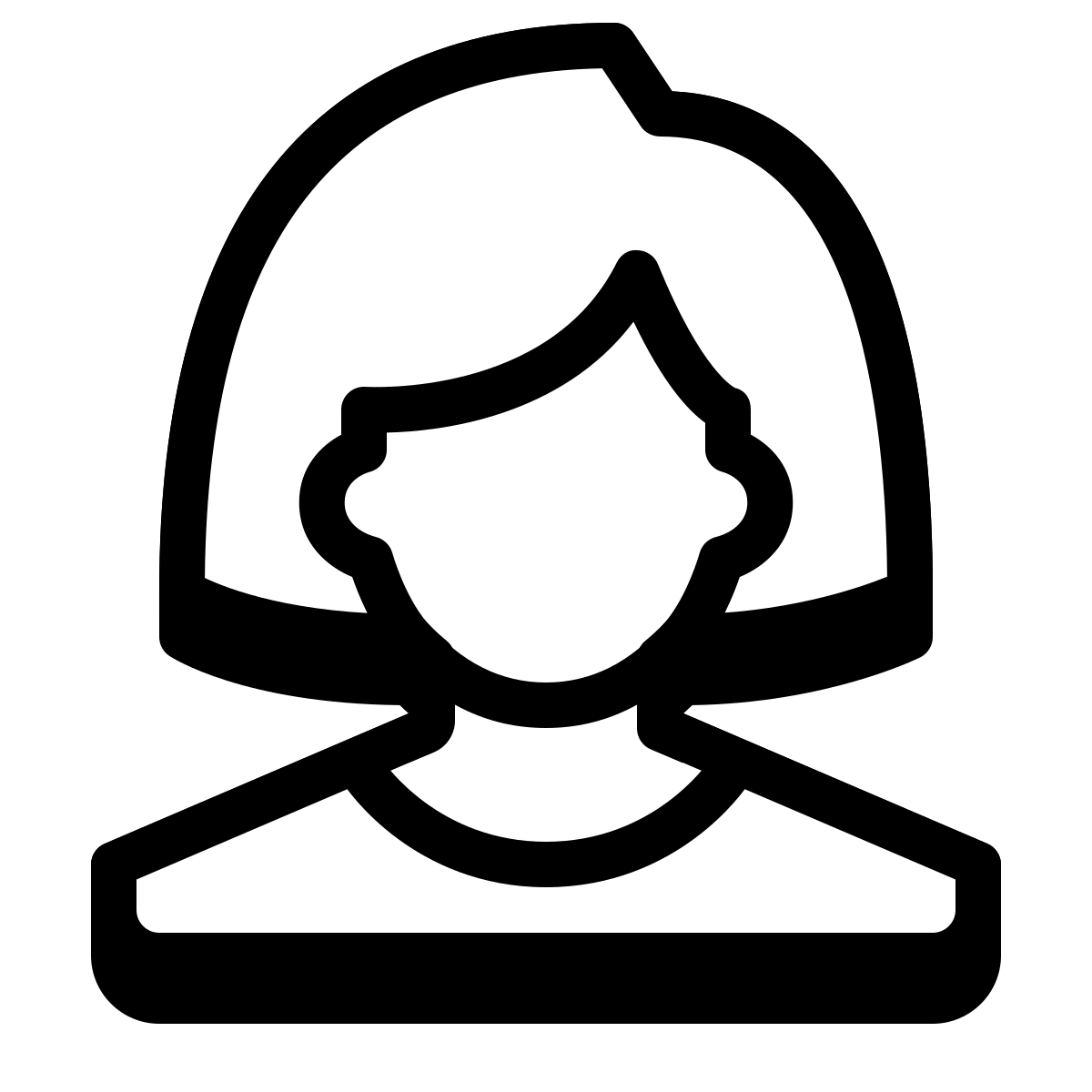 badges style person female icon