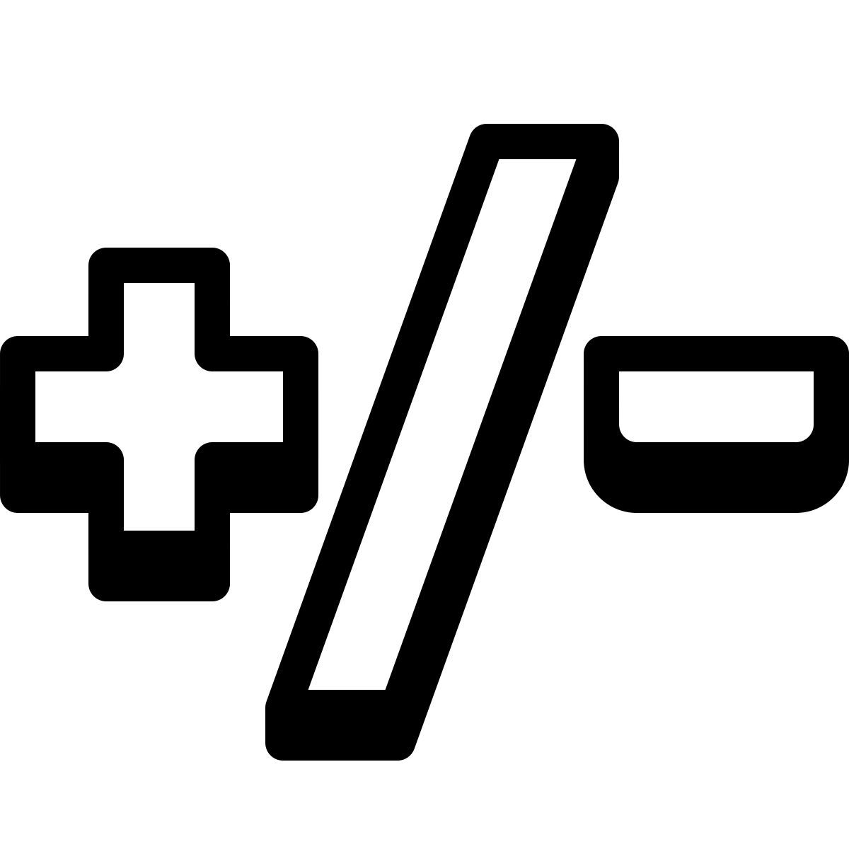 badges style plus schrägstrich minus icon