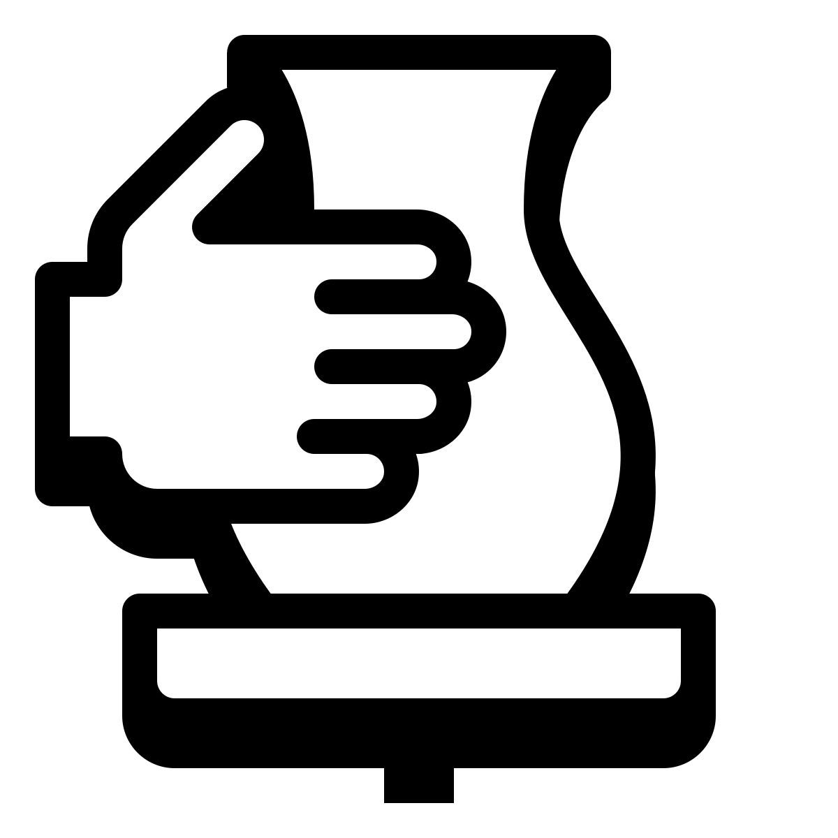 badges style potter's wheel icon
