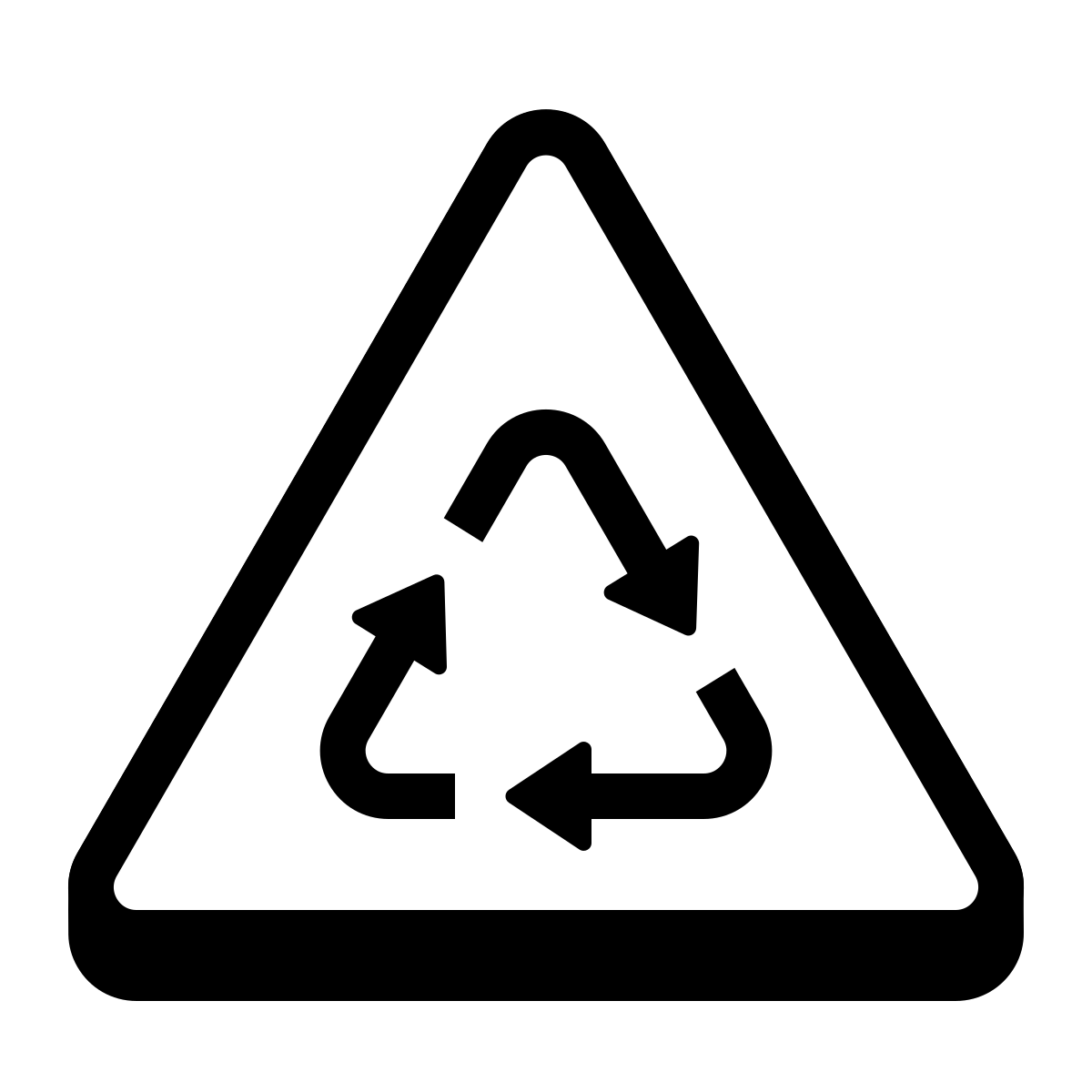 badges style recycle sign icon