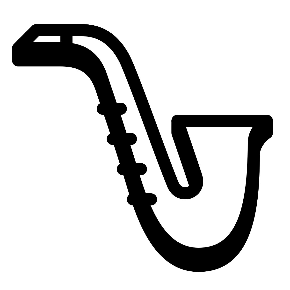 badges style saxophone icon