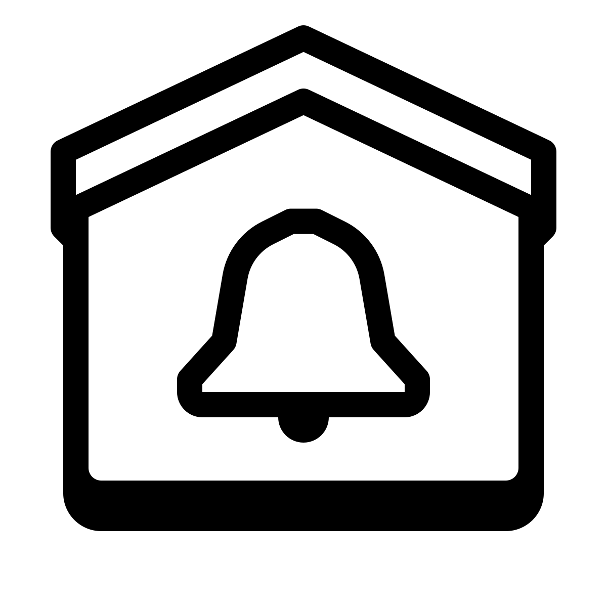 badges style secured by alarm system icon