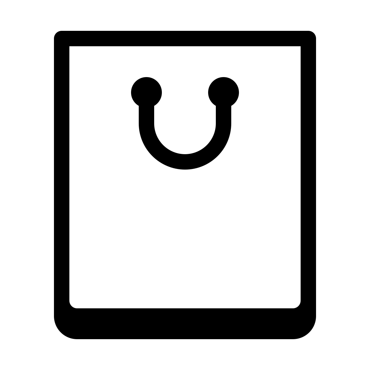 badges style shopping bag icon