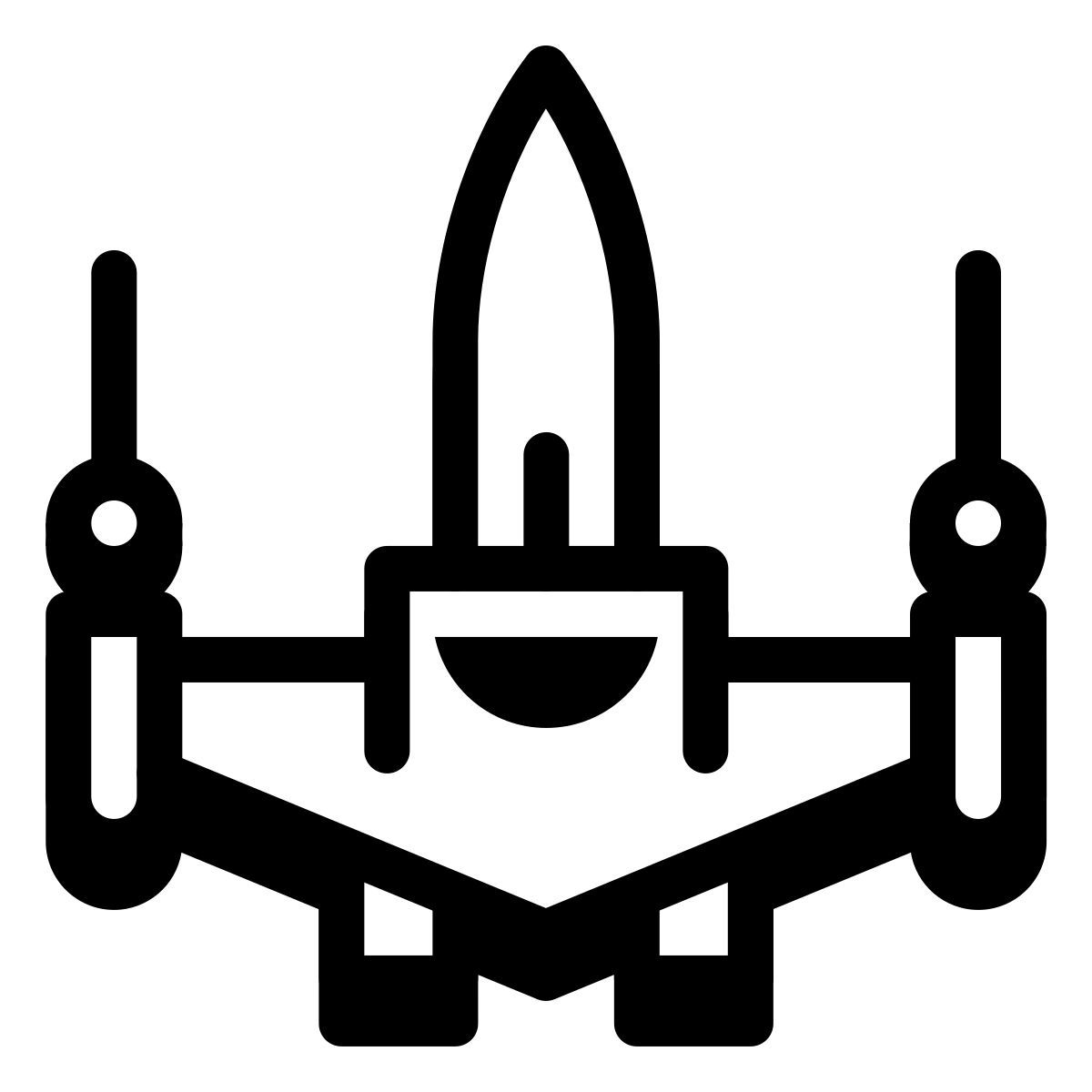 badges style vaisseau spatial de combat icon