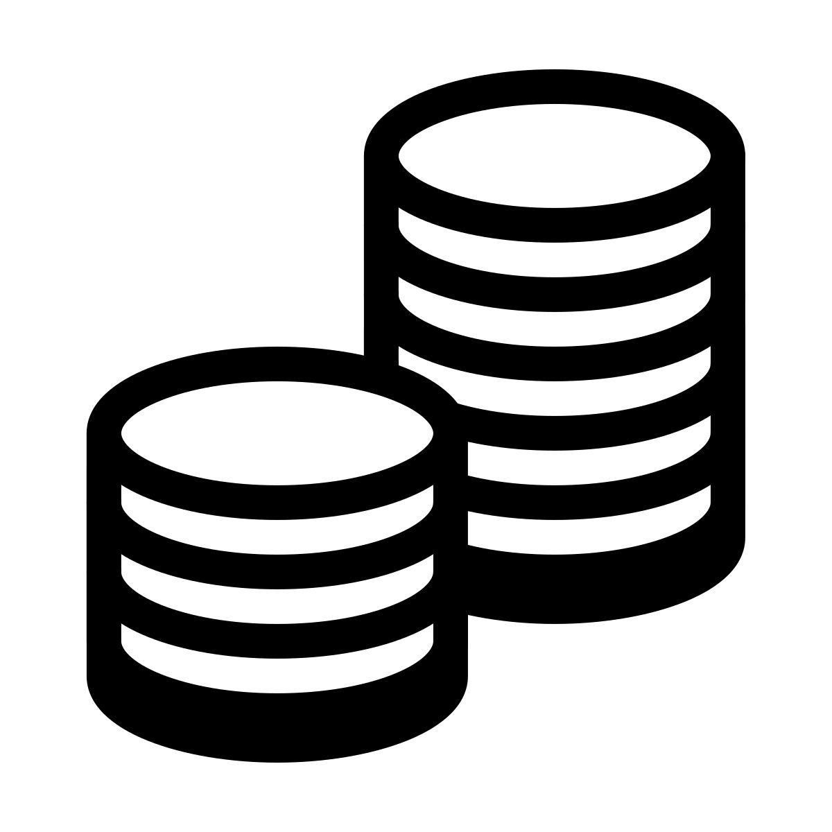badges style stack of coins icon