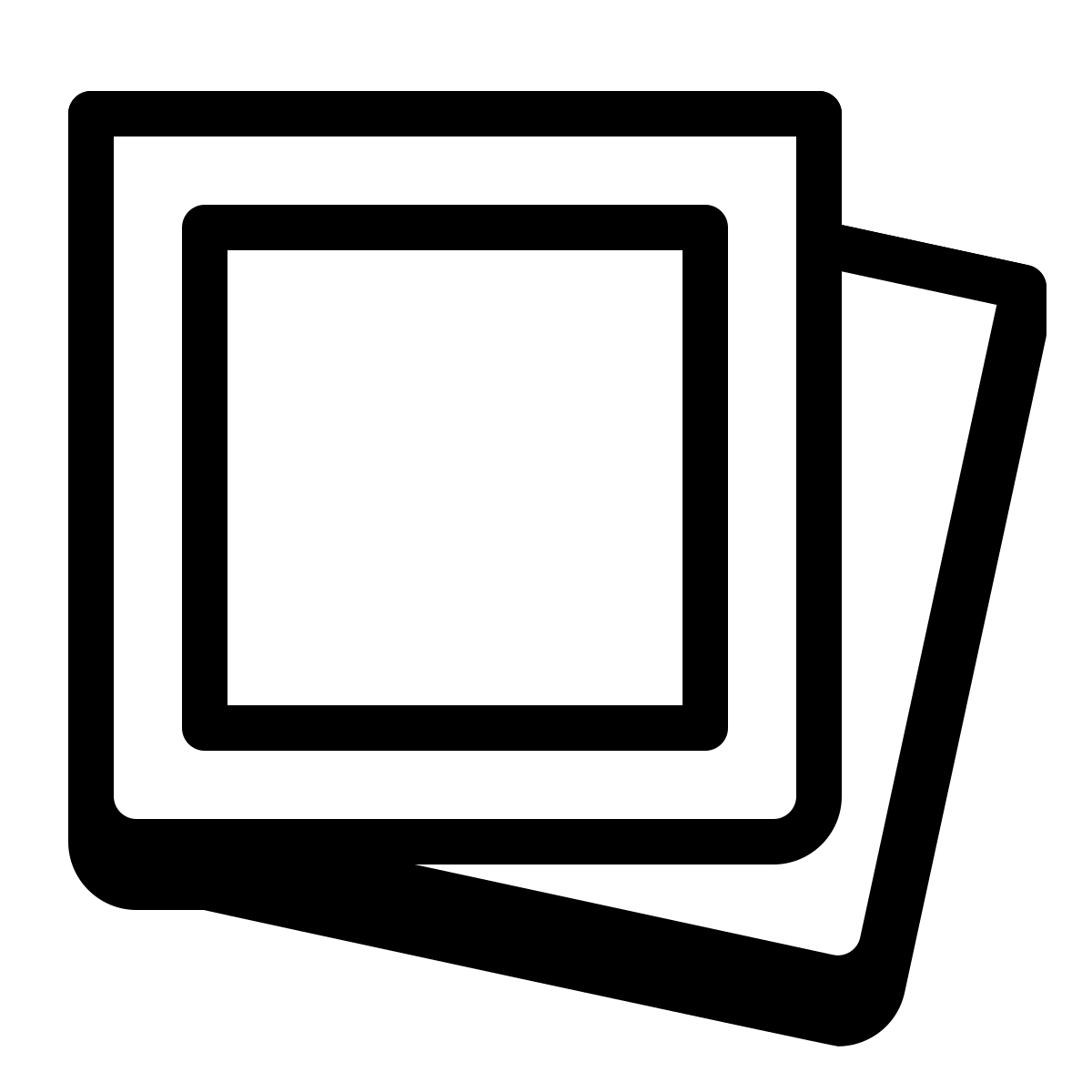 badges style stack of photos icon